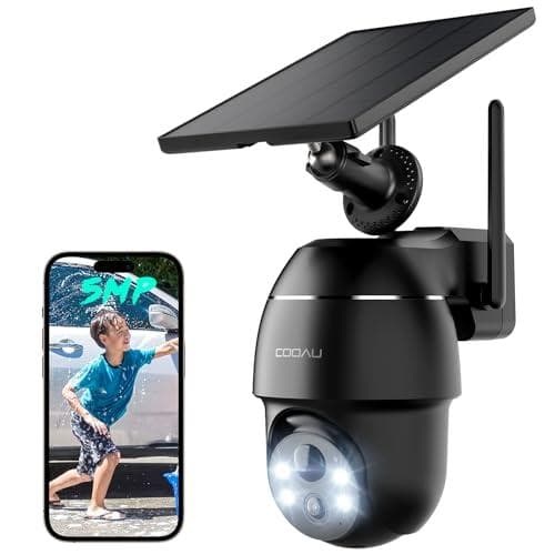 【2025最新500万超高画素】COOAU 防犯カメラ 屋外 ソーラー 電源不要