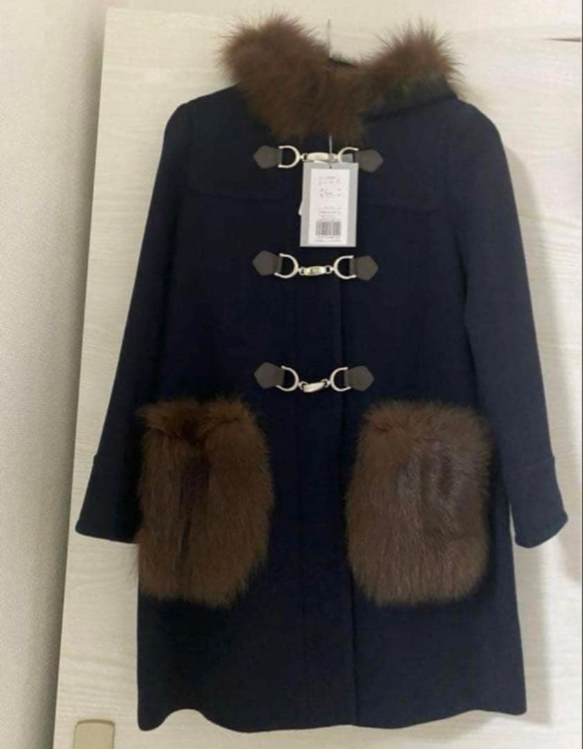 【新品タグ付】雑誌掲載品！リランドチュール ファー付きダッフルコート