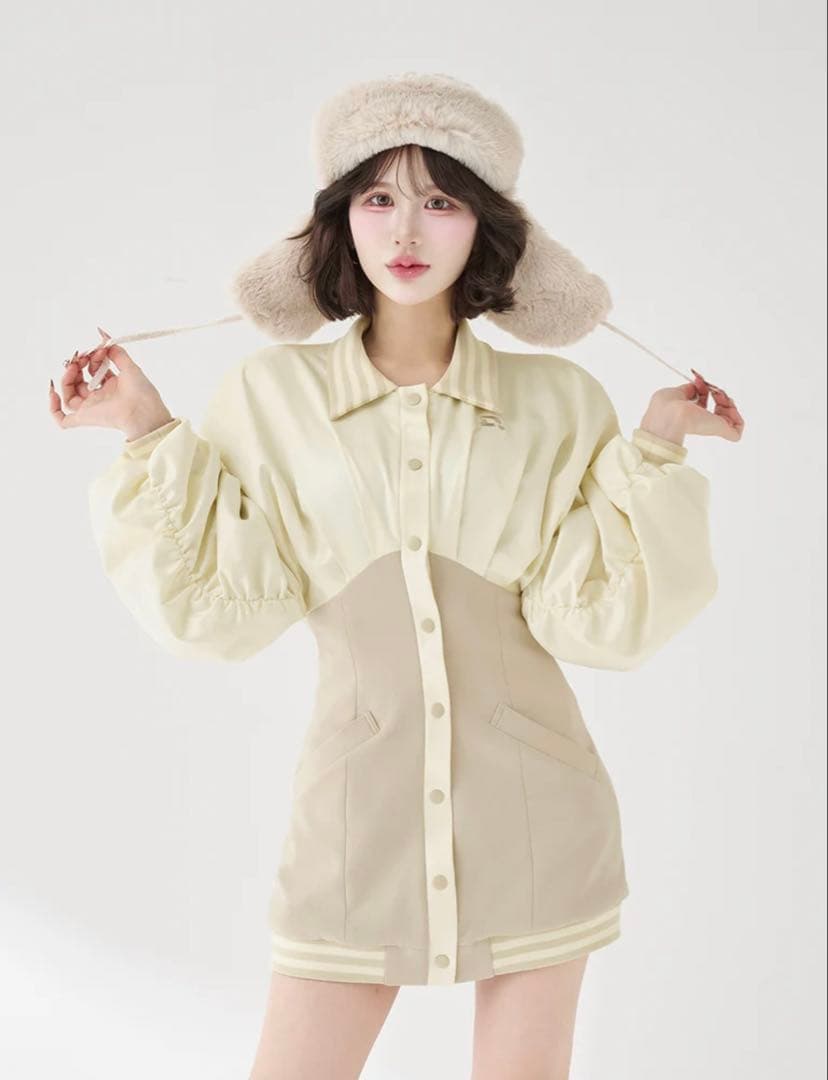 Darich ドルマンスリムスカジャンミニワンピース