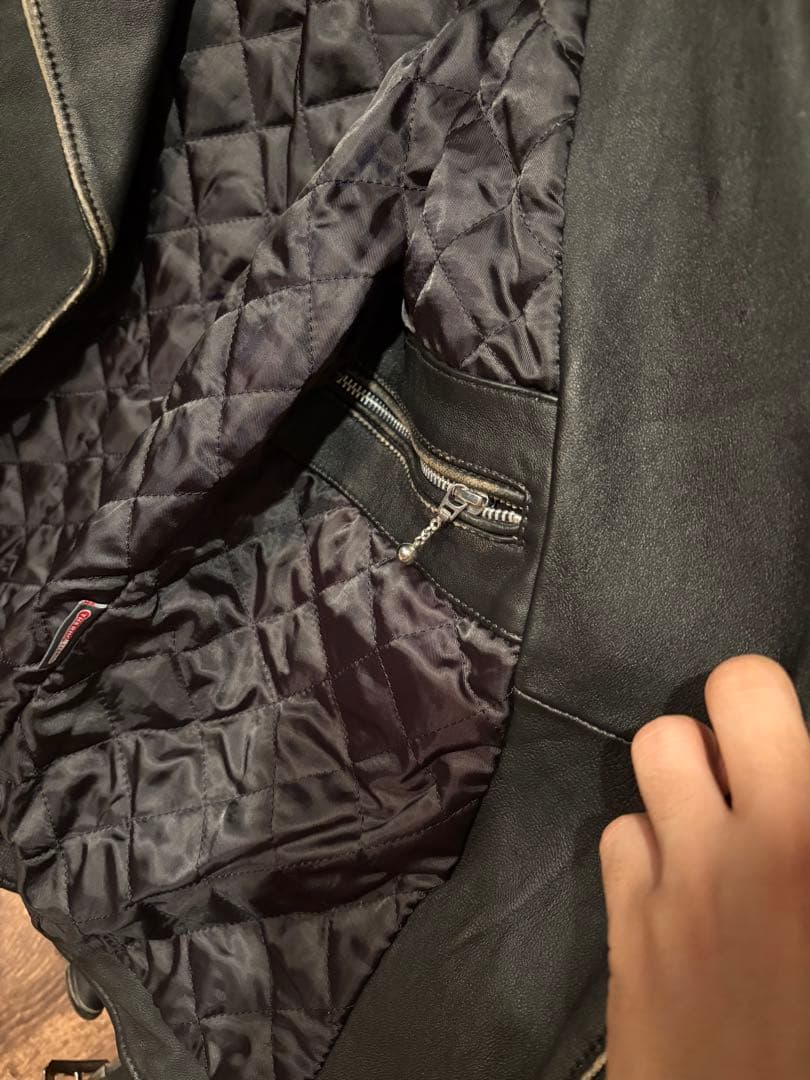 タ*ケ様 NANO UNIVERSE シープスキン　ライダースジャケット ブラッ