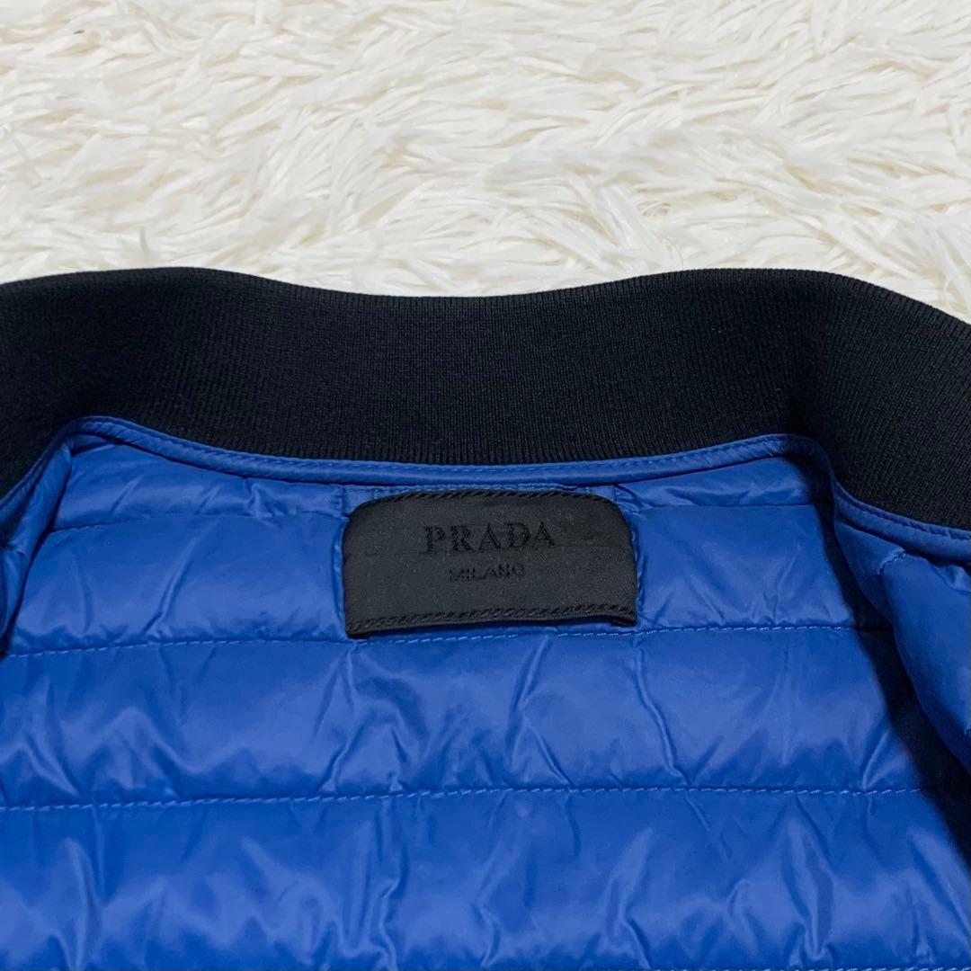 【aks】プラダ ボンバー SGH827 ロゴプレート ブラック 46