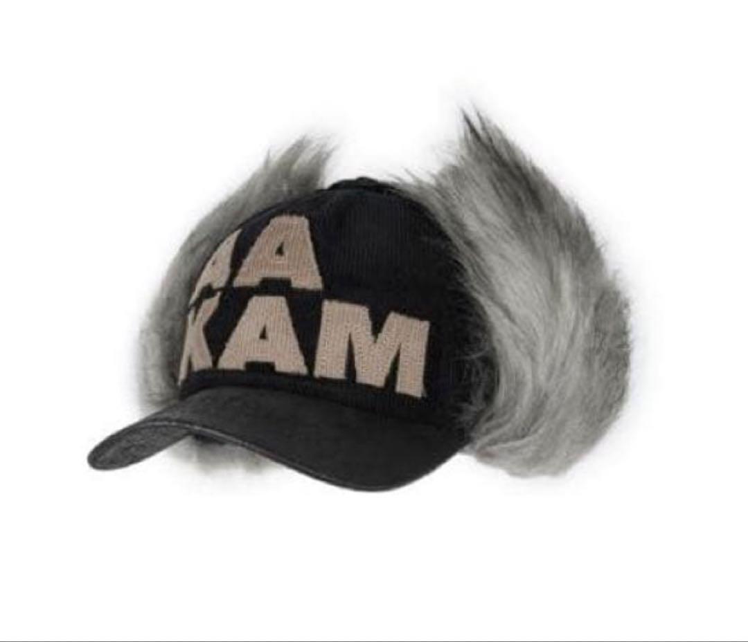 AAKAM フライトファーキャップ キャップ 帽子 ブラック 黒