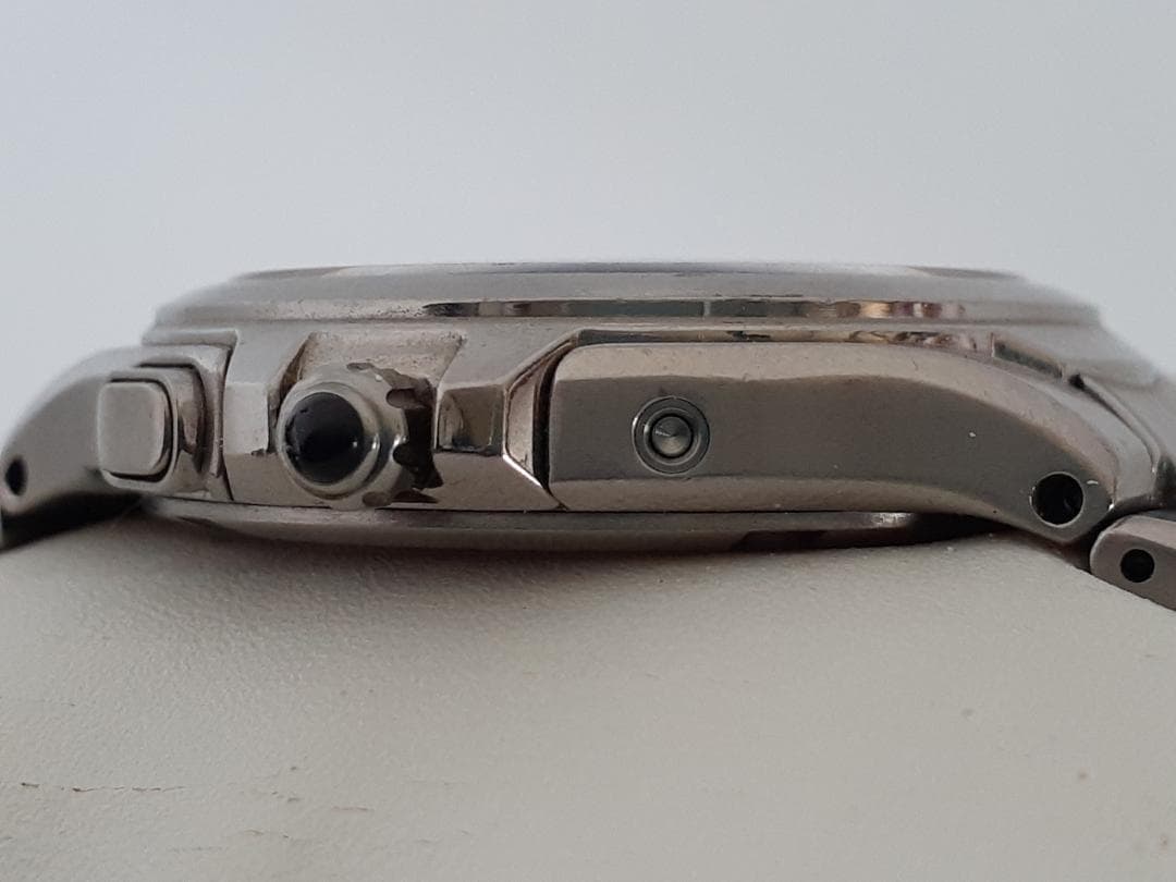 【高級・チタンモデル】CITIZEN エクシード エコ・ドライブ電波時計 稼働品