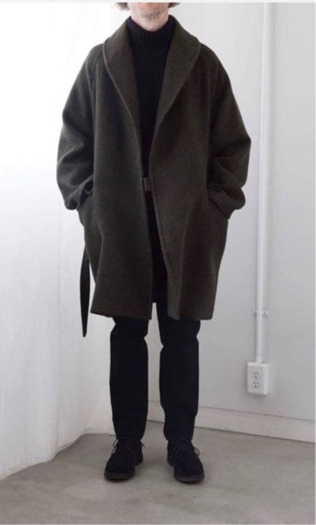 comoli 19aw ウールショールカラー