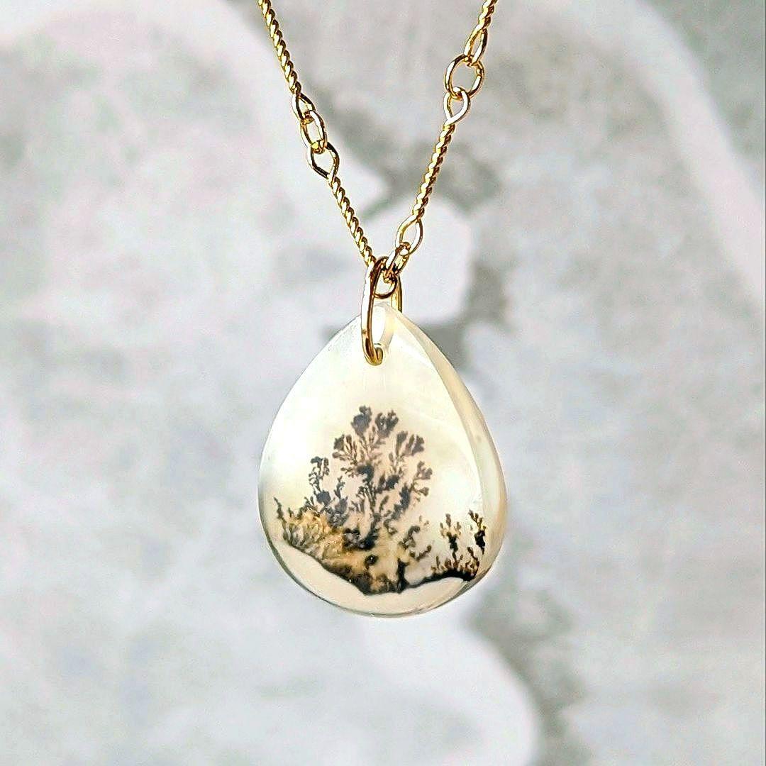 ♢miyumiyu♢K18 デンドリックアゲート4ct チャーム