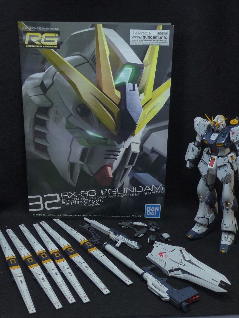モリ リン RG ニューガンダム 全塗装完成品