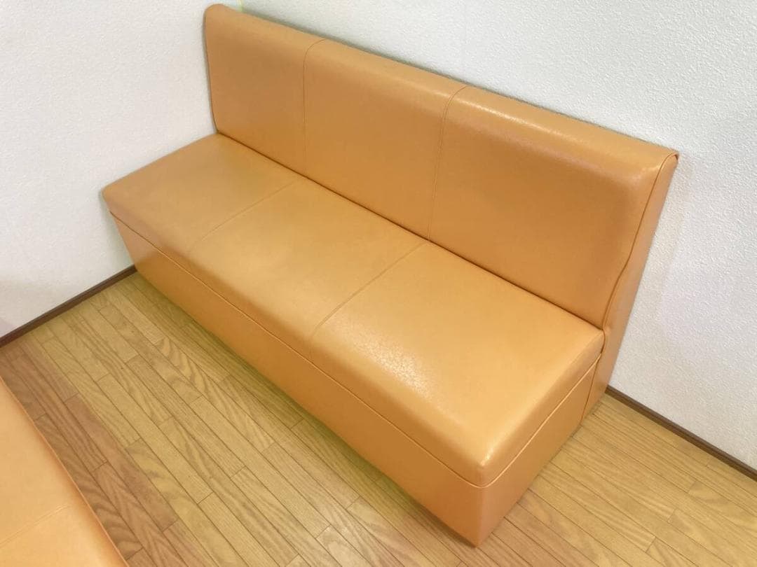 2点セット まとめ売り まとめて 店舗什器 スナック 整体 3人 6人 革ソファ
