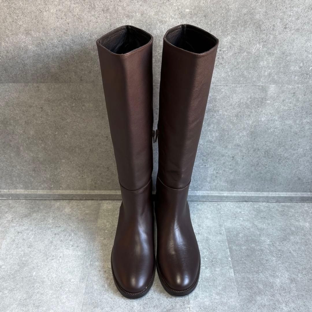 【未使用品】REMME レメ レザー ロングブーツ 24cm ジョッキーブーツ