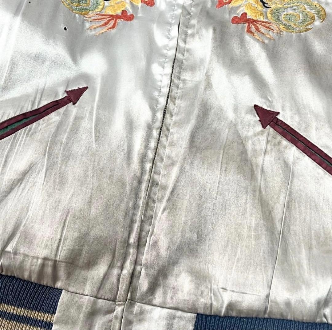 今週末まで値下げ　テーラー東洋 スカジャン ウクレレ アロハ 龍 リバーシブル