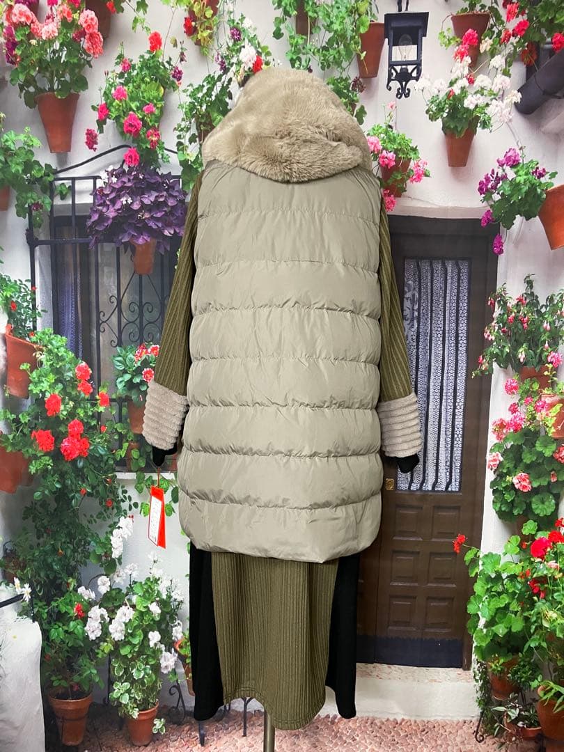 233新品koibitomisaki　エコファーたっぷり♪ダウン切り替えベスト