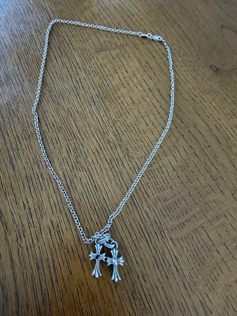 クロムハーツベビーファット+サファイヤ+ロールチェーン三点セット❗️証明書つき！