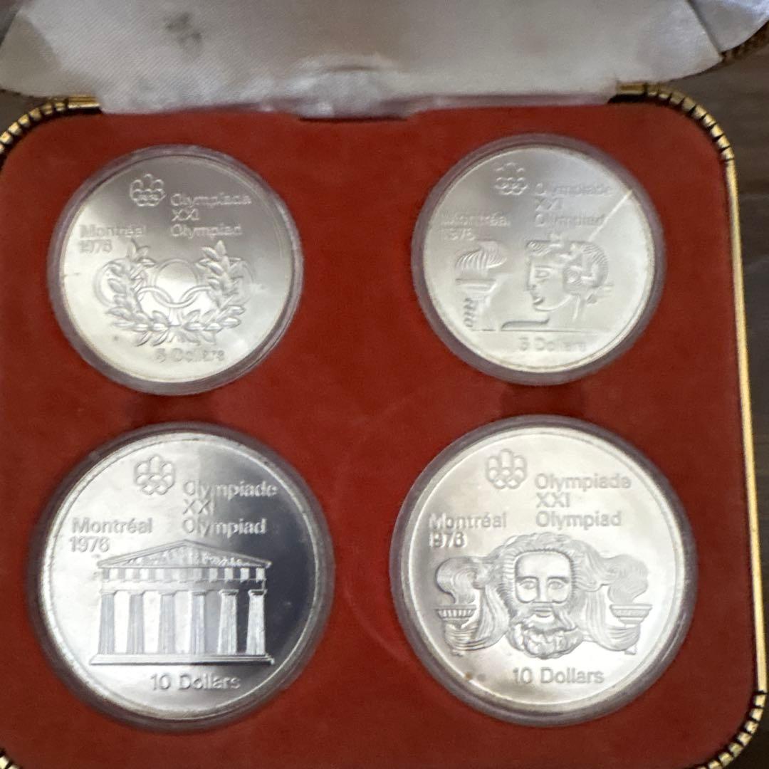 1976年 モントリオール五輪 記念銀貨 4枚セット【総銀量約145g】