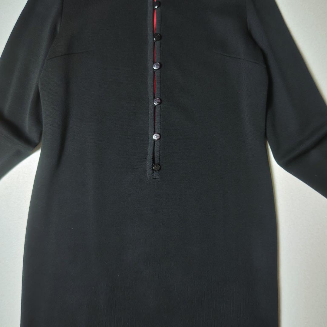 イヴサンローラン　ニットワンピース　黒　エレガント　YSL　上品　ヴィンテージ