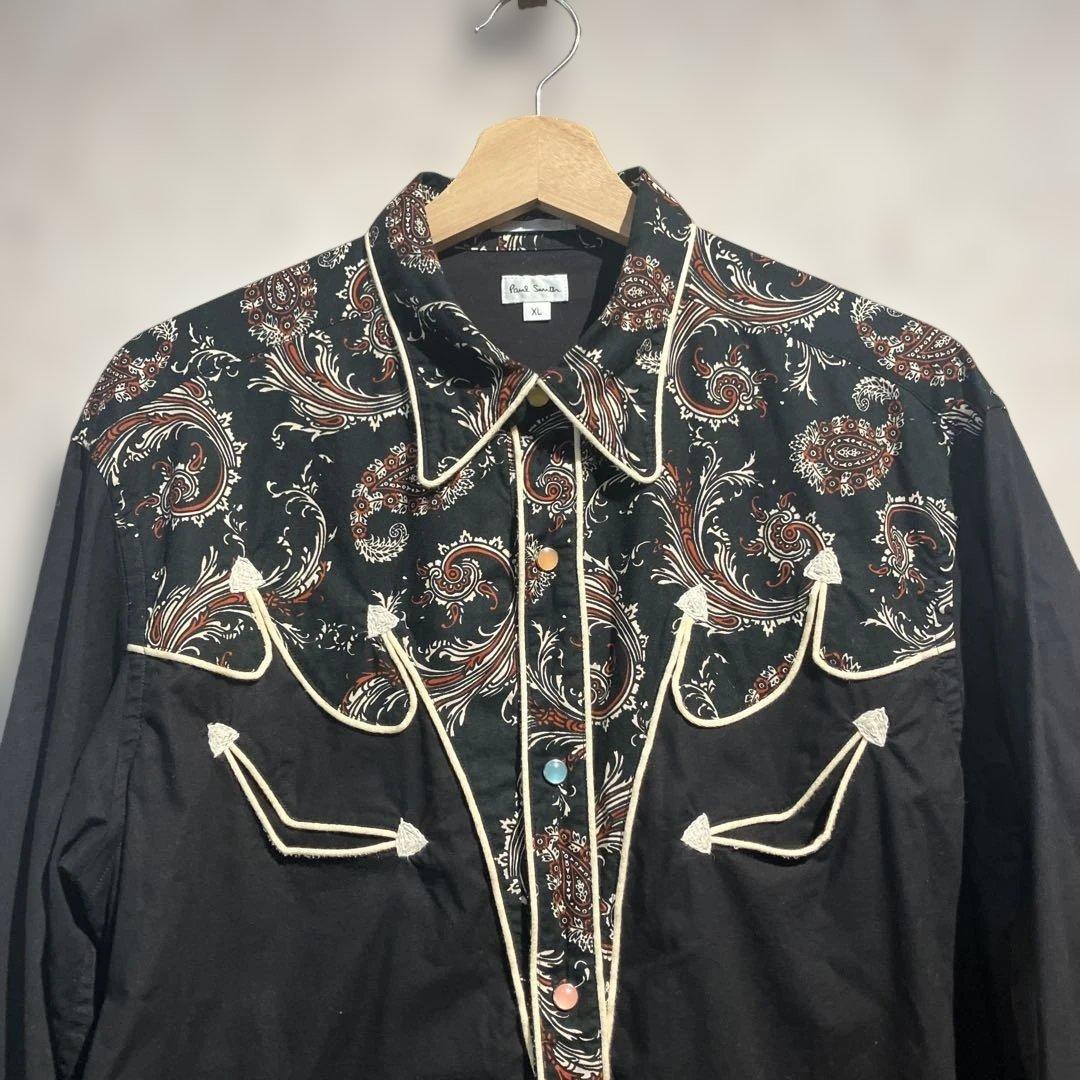 PAUL SMITH ペイズリー柄ウエスタンシャツ　ポールスミス　アーカイブ