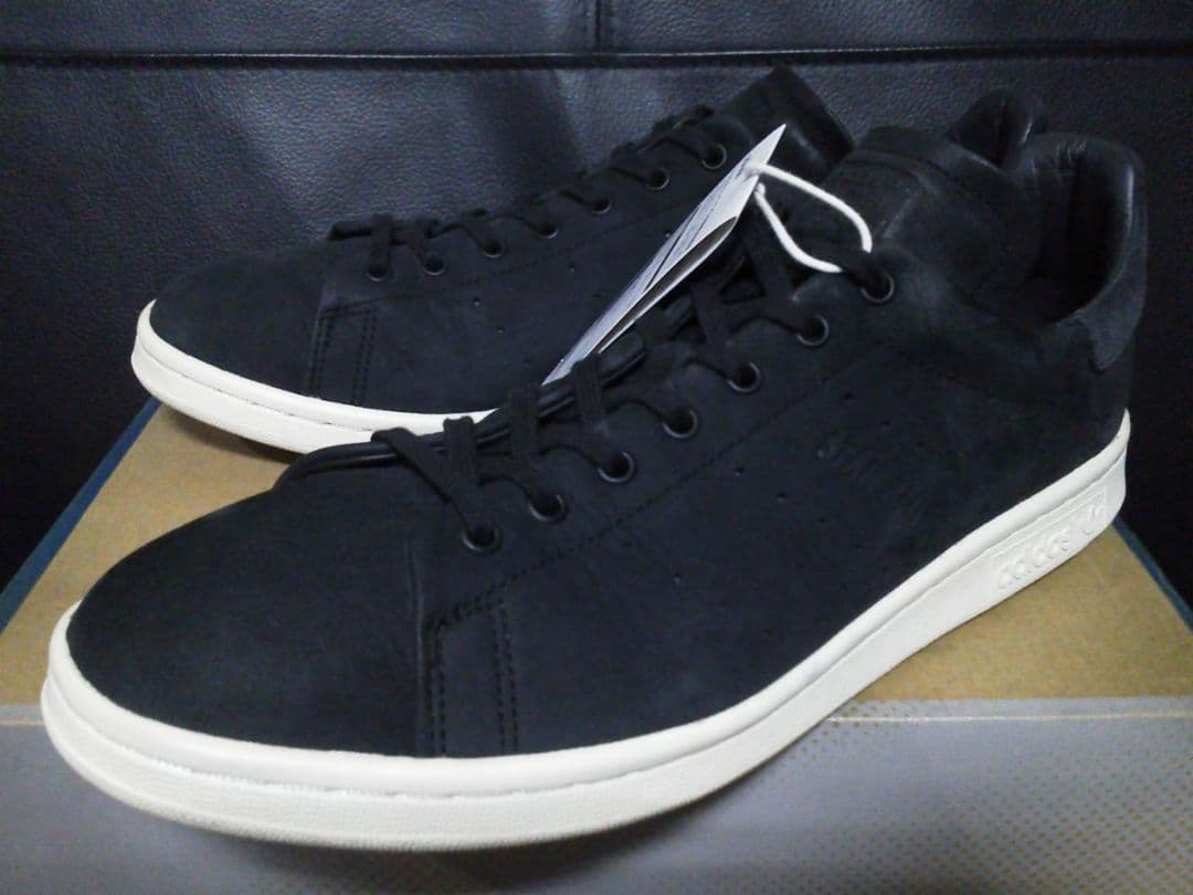 アディダス スタンスミス LUX 黒白 28cm 本革 天然皮革 レザー