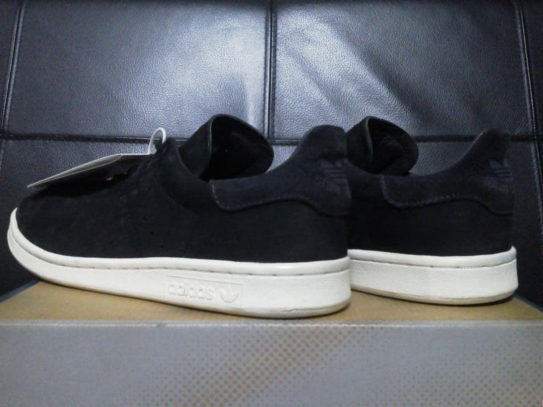 アディダス スタンスミス LUX 黒白 28cm 本革 天然皮革 レザー