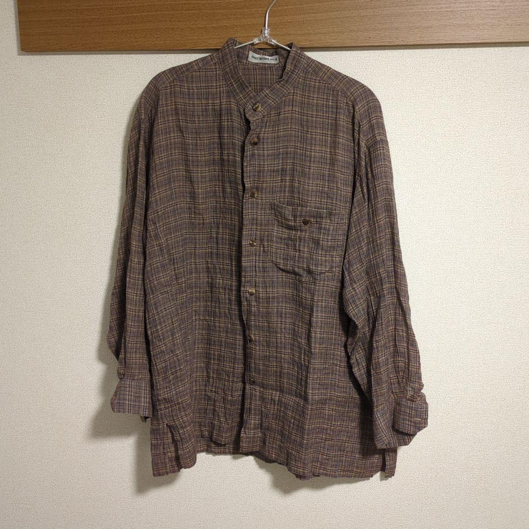 ISSEY MIYAKE MEN　マオカラーリネンシャツ