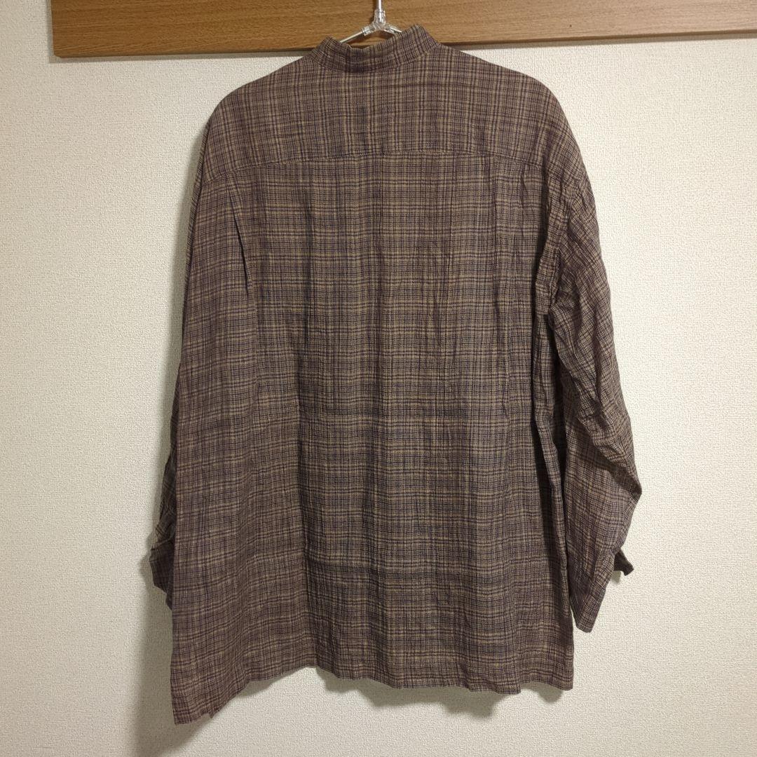 ISSEY MIYAKE MEN　マオカラーリネンシャツ