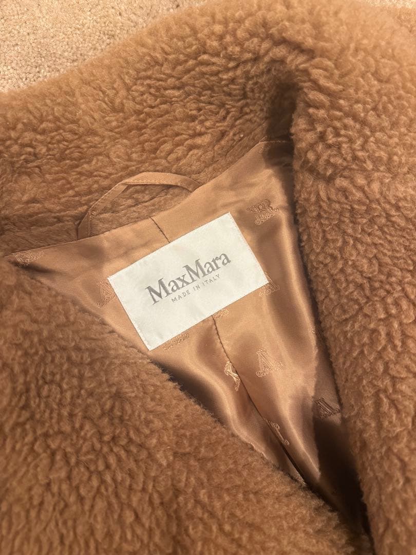 タイムセール中！Max Mara テディベア ショート丈コート- Camel