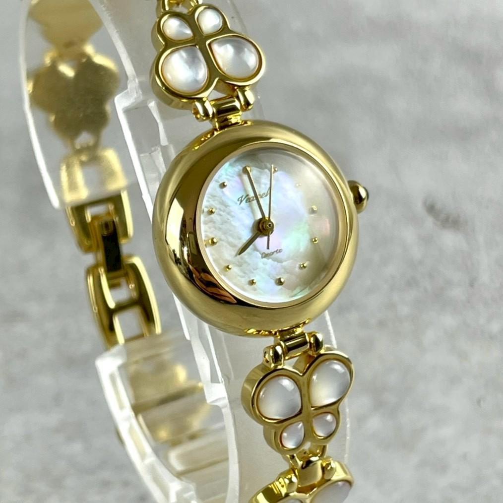 美品 超希少時計 VEXCEL ヴェクセル バタフライ白蝶貝 クォーツ