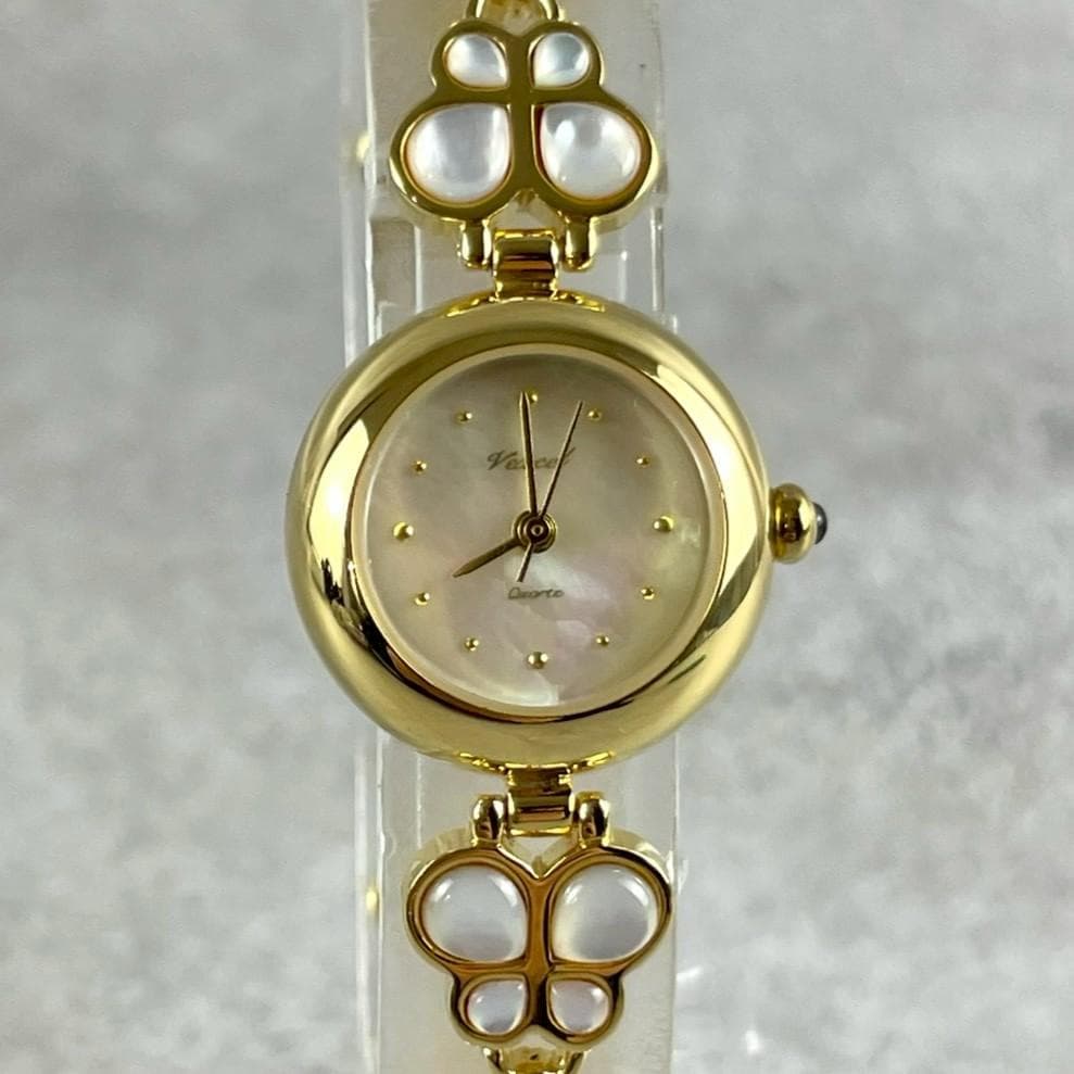 美品 超希少時計 VEXCEL ヴェクセル バタフライ白蝶貝 クォーツ