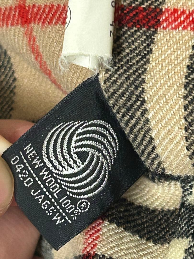 バーバリー　ブラウン ジップアップジャケット チェック柄　M