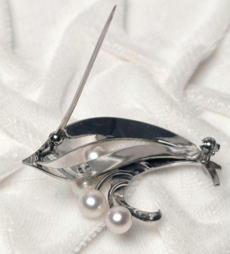 【美品 最高級!!】ミキモト ブローチ パール フォーマル 4珠 皇室御用達