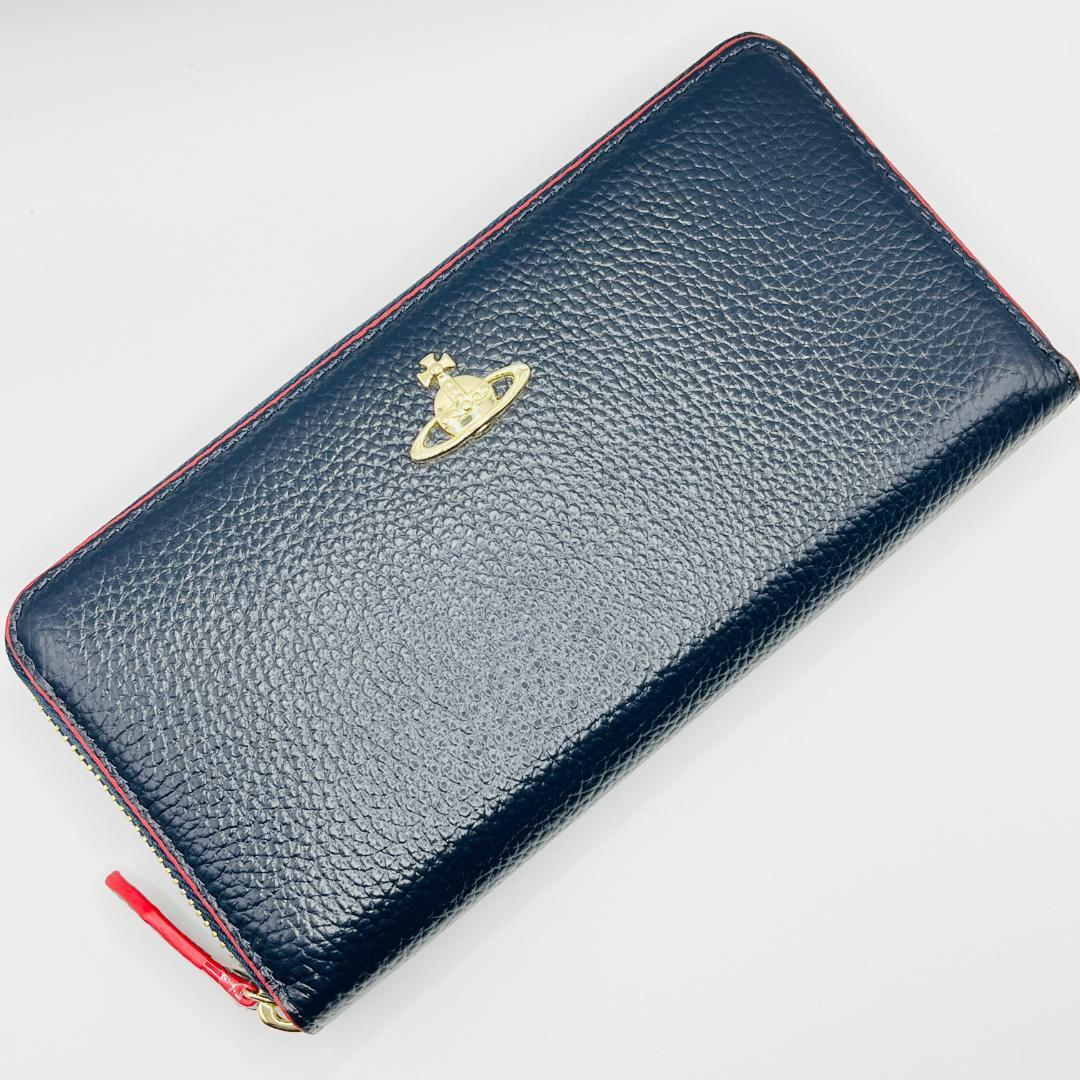 大特価 新品 長財布 Vivienne Westwood 人気 紺 青 赤定番