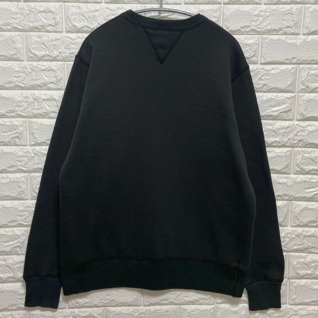 BARNS OUTFITTERS バーンズ ダブルVガゼット スウェット 黒 L