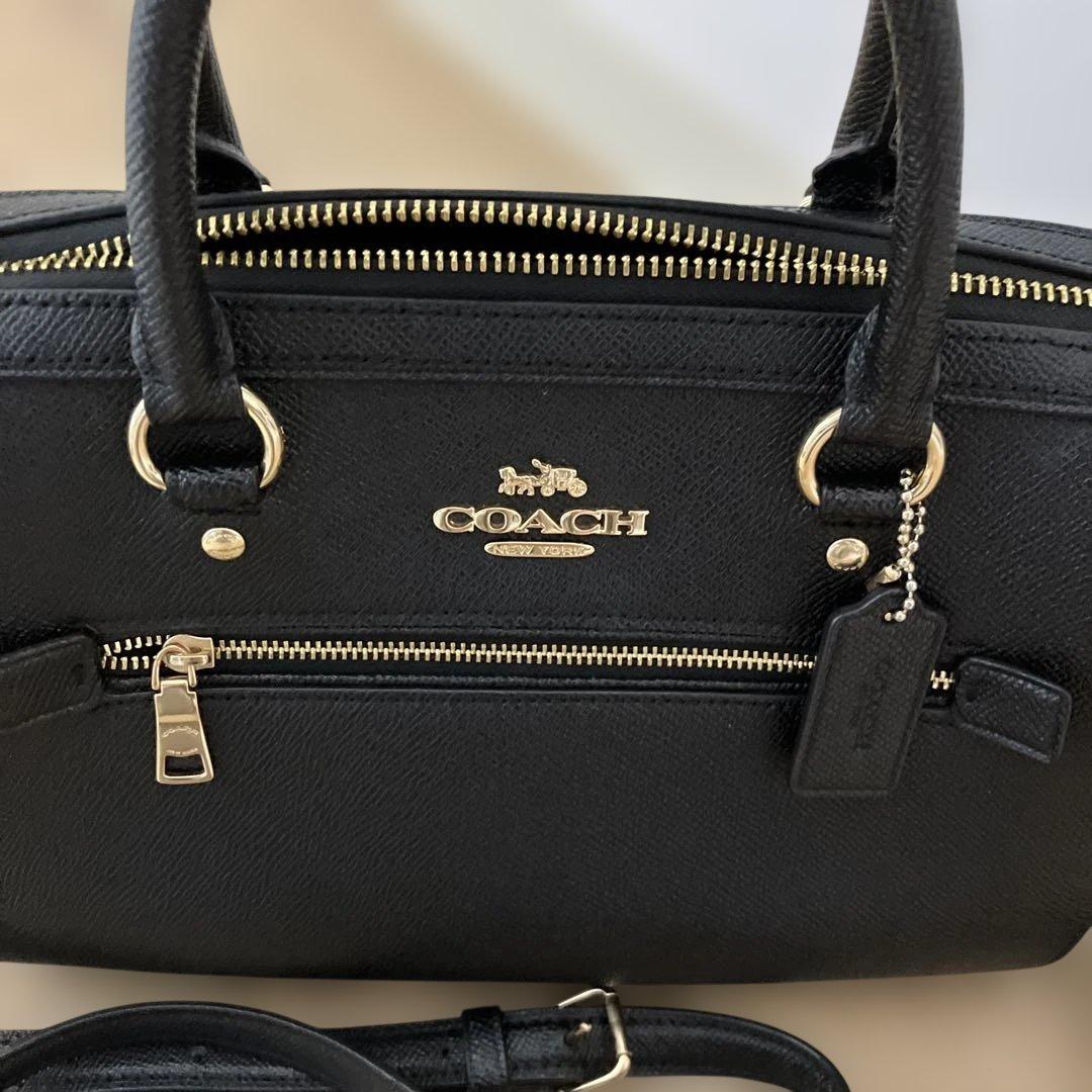 COACH ボストンバッグ コーチ レザー ブラック