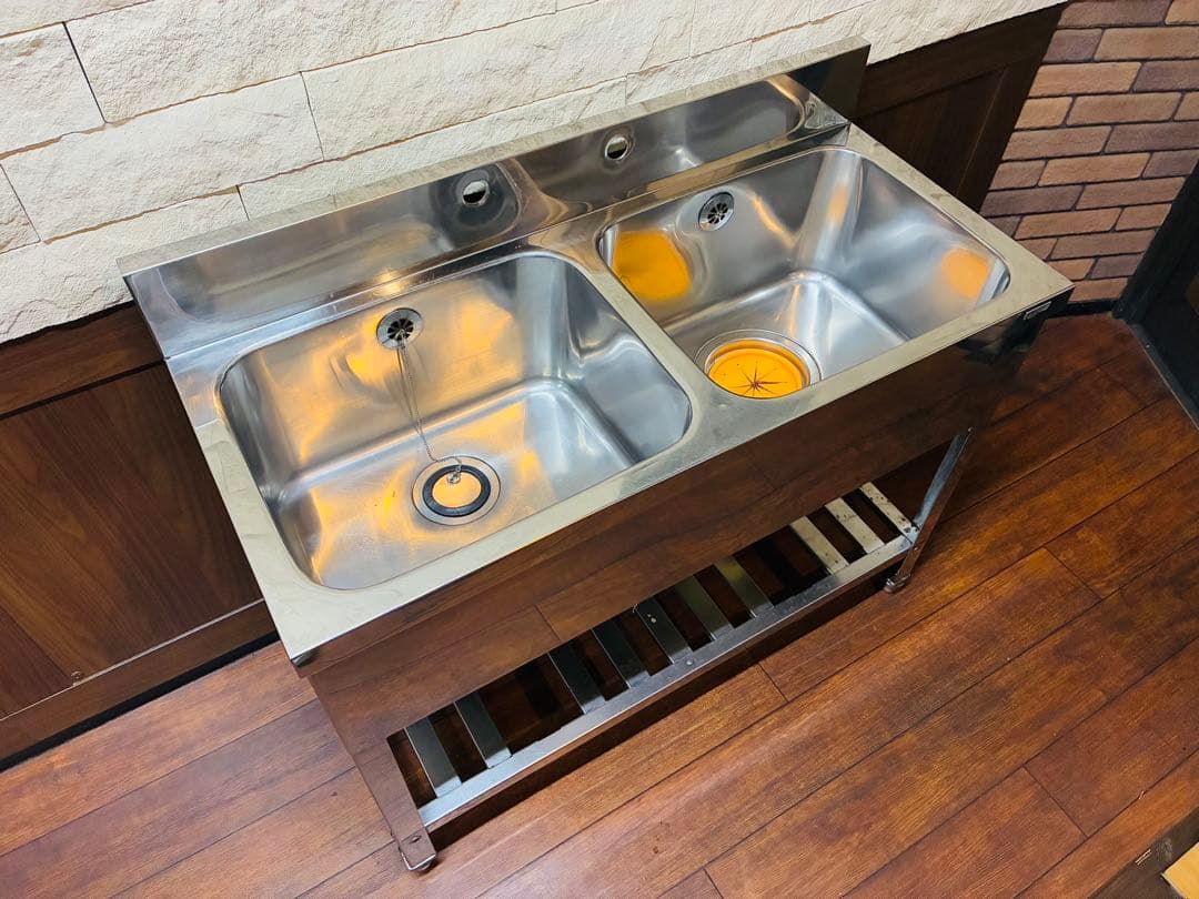 ★ 引取歓迎！クリナップ製 業務用 ステンレス二槽式シンク ★