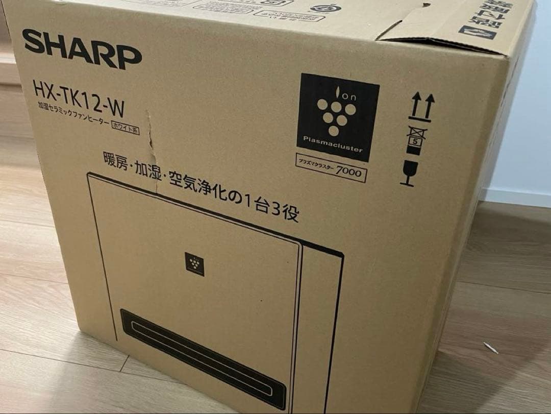 シャープ　プラズマクラスター加湿セラミックファンヒーター　HX-TK12