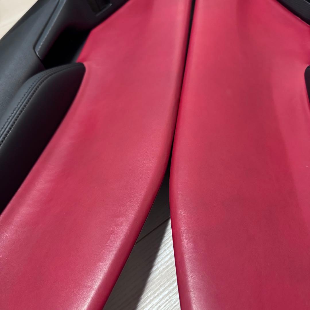 NDロードスター ドアトリム 赤革貼り　キックガード付き　レザー