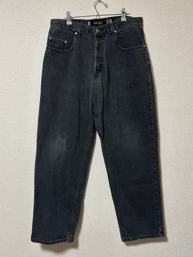00s Lev's シルバータブ ブラック バギー baggy W34