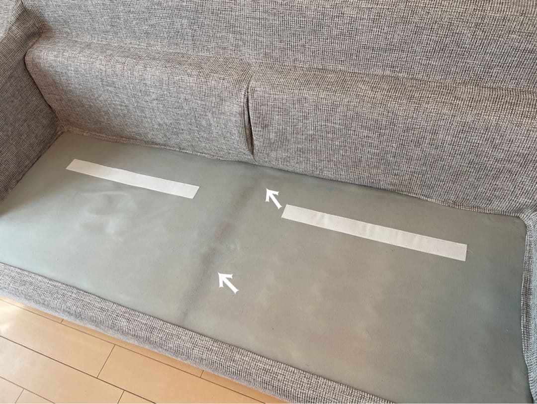 フルカバーリング3人がけソファ（高さ2WAY）