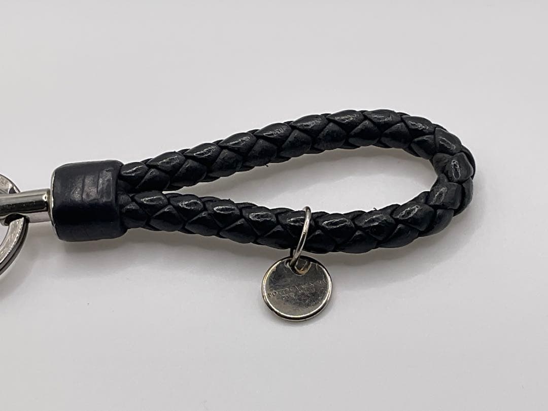BOTTEGA VENETA ボッテガヴェネタ イントレチャート キーリング　黒