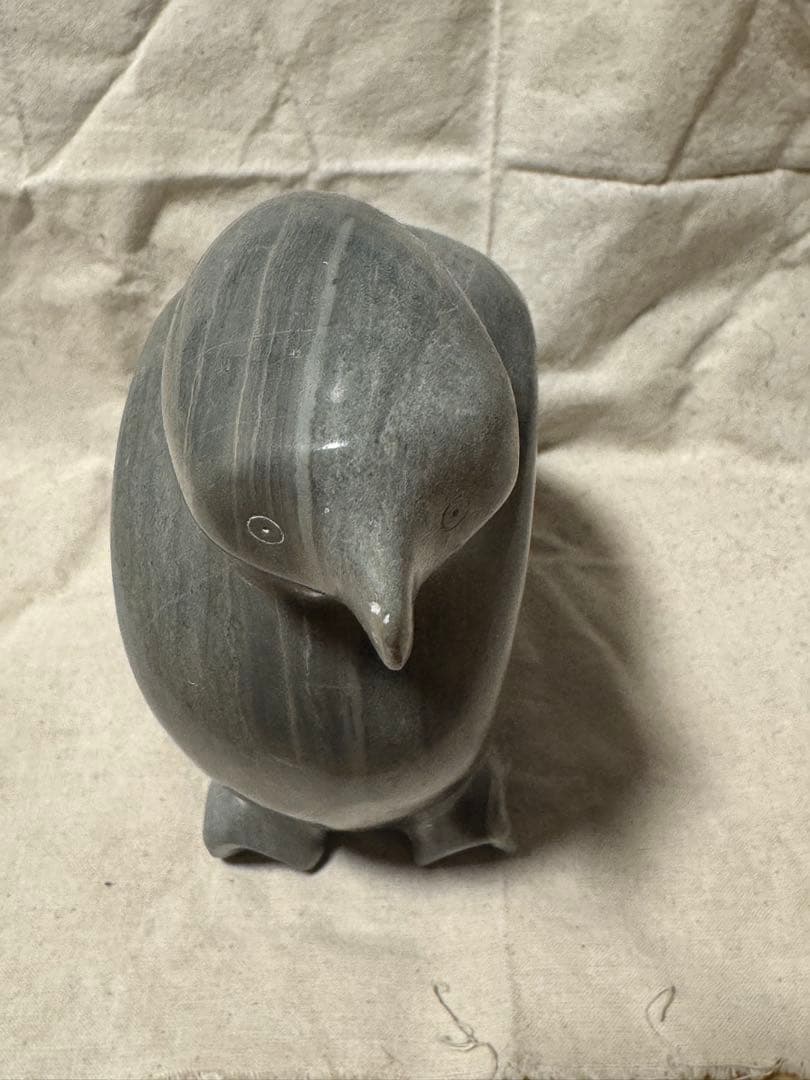 イヌイットアート　鳥　石置物