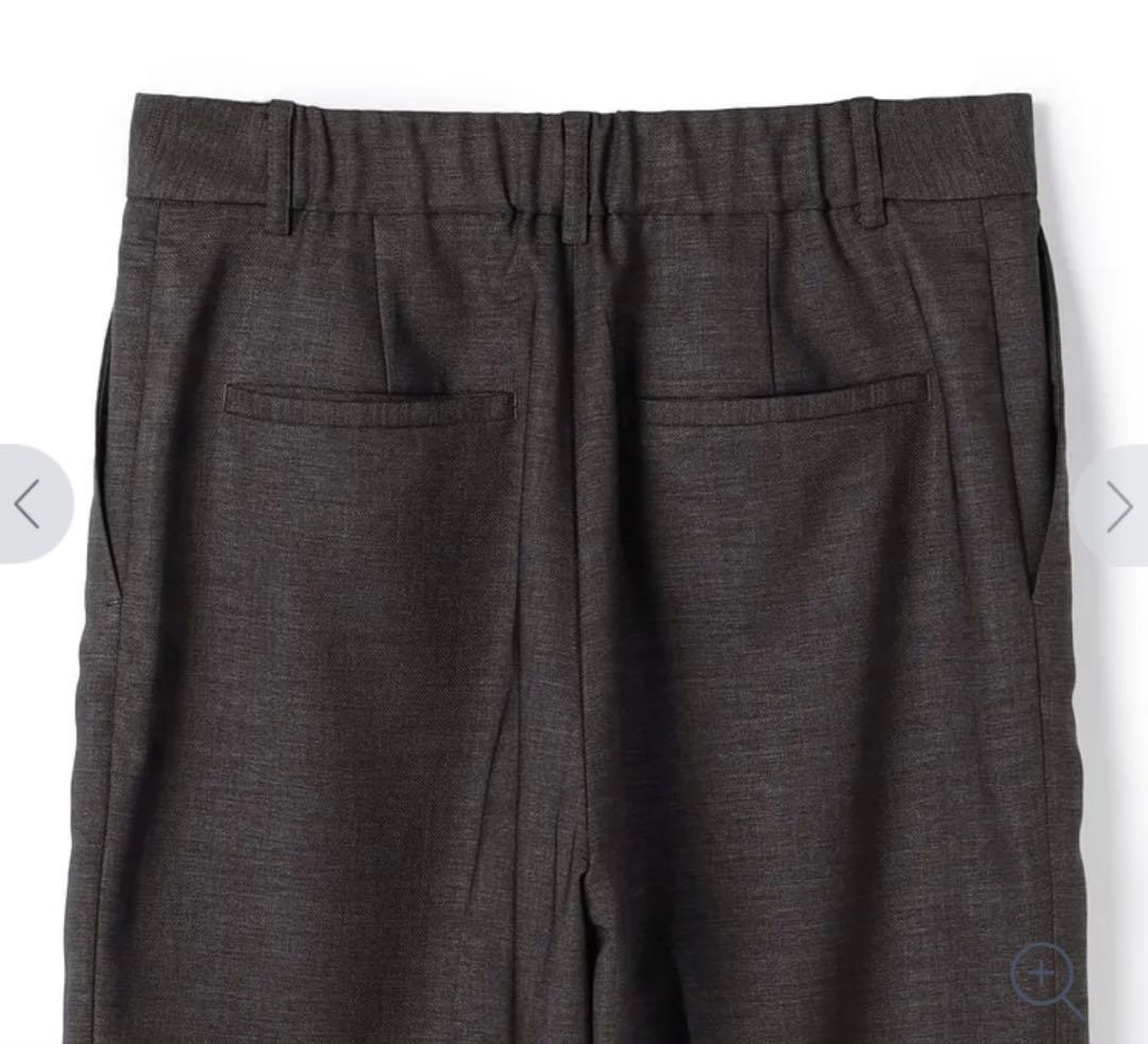 アオキ⭐️麻調 ノーカラー 七分袖 セットアップ パンツ スーツLES MUSE