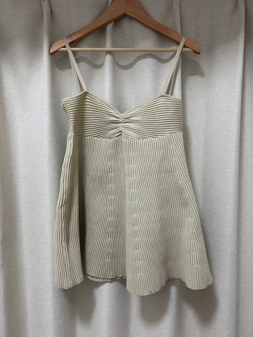 eaphi　RIB KNIT BUSTIER beige