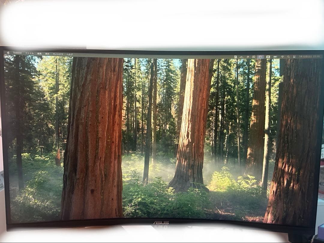 （湾曲）ASUS TUF Gaming モニター 27型（モニターアーム付き）