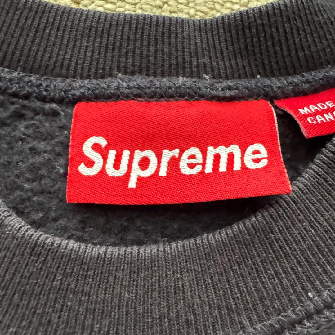 ロ*ズ様 Supreme Box Logo クルーネック スウェット 黒 カナダ