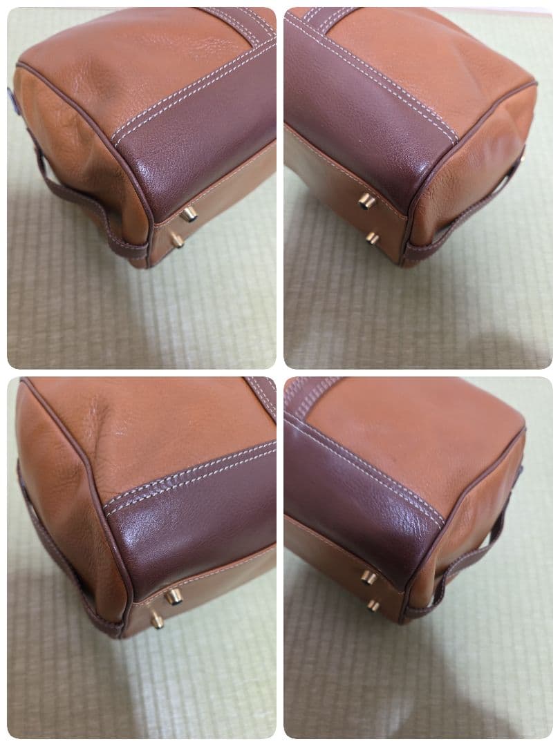 ENRIQUE LOEWE KNAPPE レザー本革 ボストンバッグ ポーチ