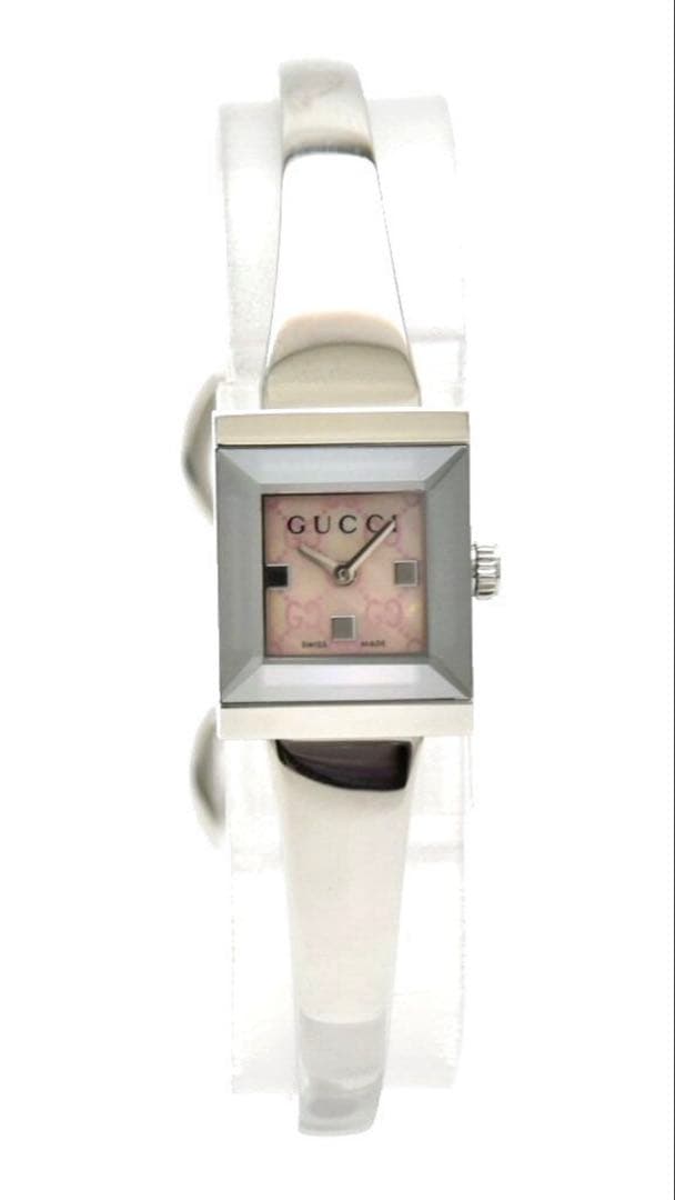 GUCCI クォーツ腕時計 シルバー/ピンク