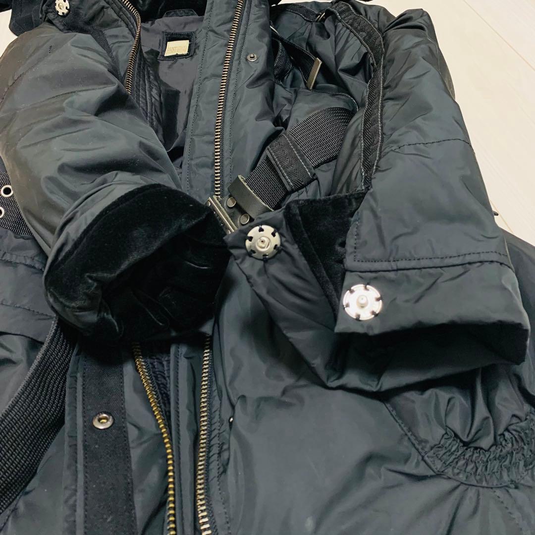 マリテフランソワジルボー ベルト付ロングダウンジャケット M Y2K フード収納