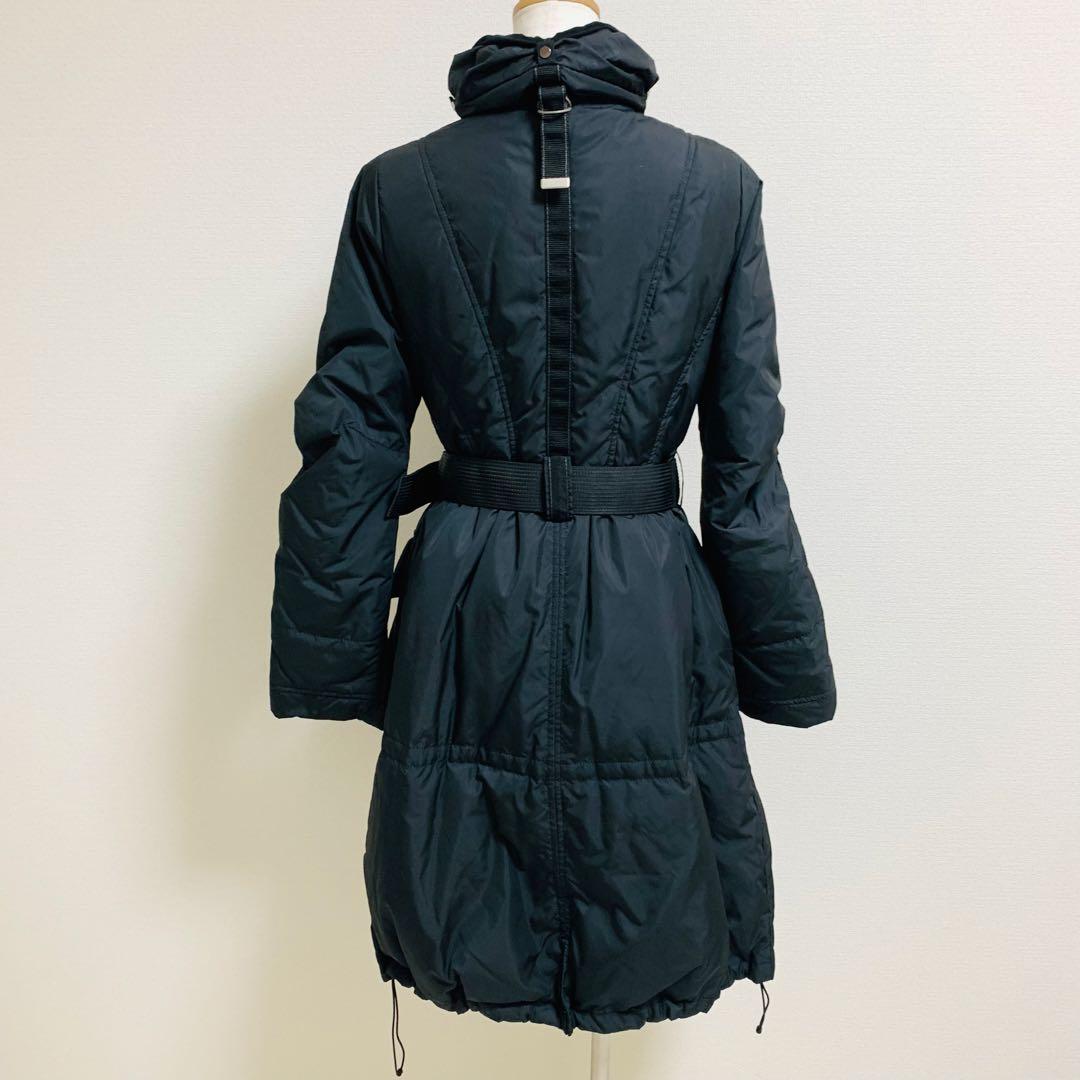 マリテフランソワジルボー ベルト付ロングダウンジャケット M Y2K フード収納