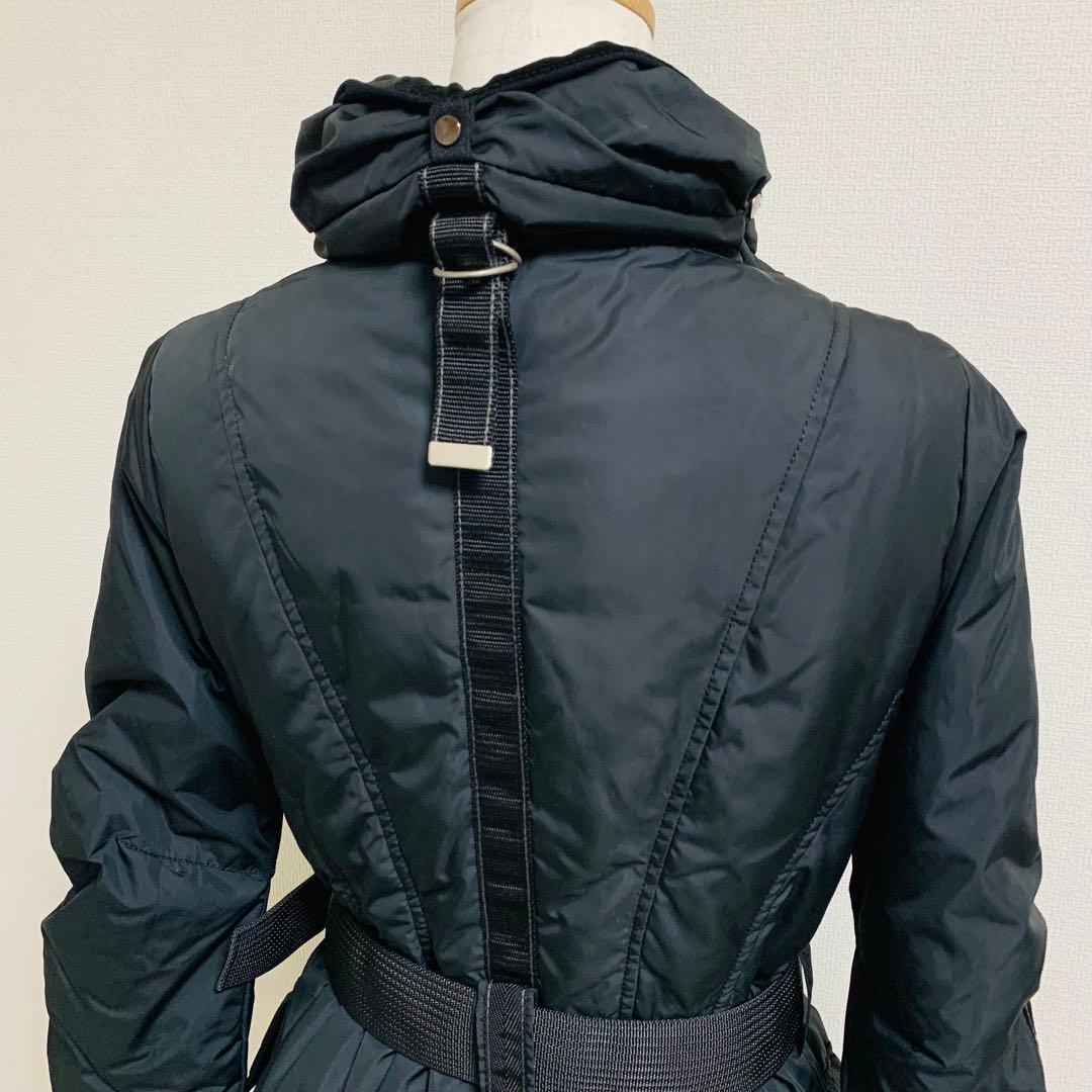 マリテフランソワジルボー ベルト付ロングダウンジャケット M Y2K フード収納