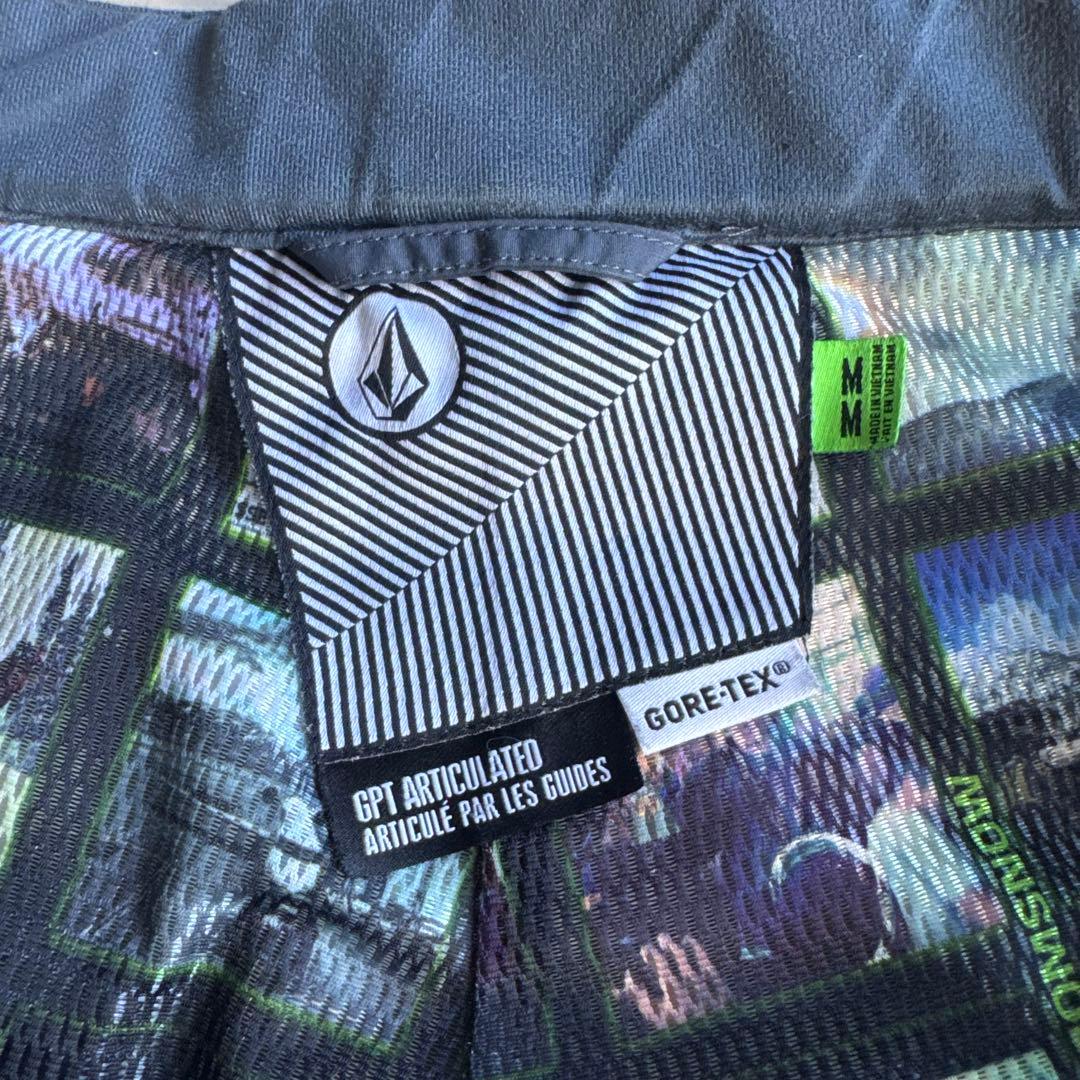 volcom GORE-TEX スノーボードパンツ チャコール 赤ジッパー