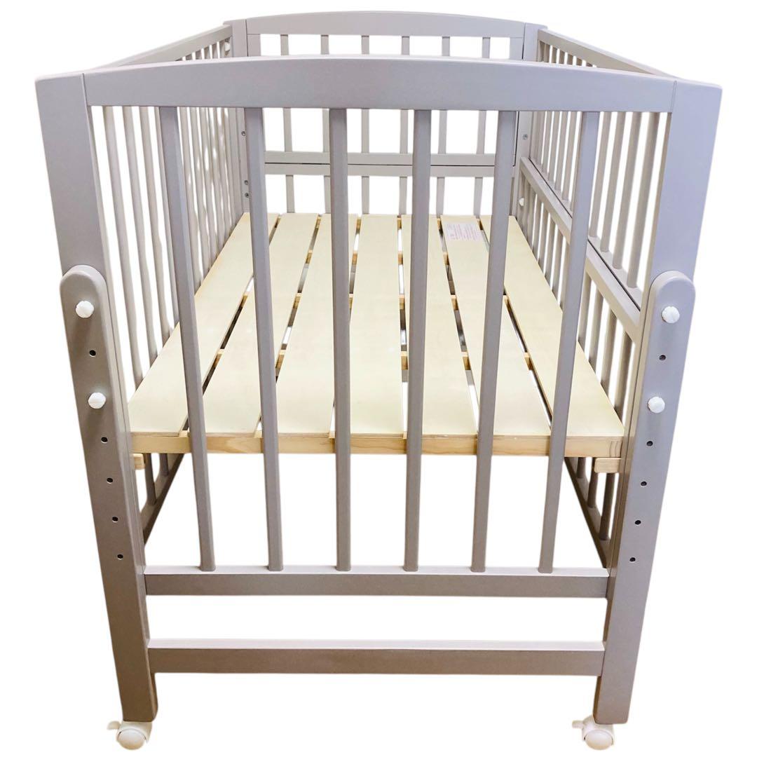 なるみ 大和屋　ノモック　Wオープンハイタイプ　ベビーベッド　グレー