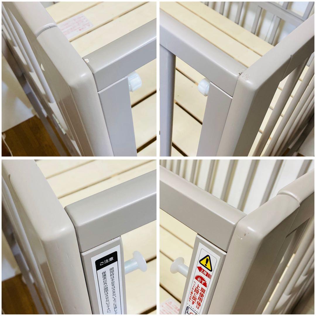 なるみ 大和屋　ノモック　Wオープンハイタイプ　ベビーベッド　グレー