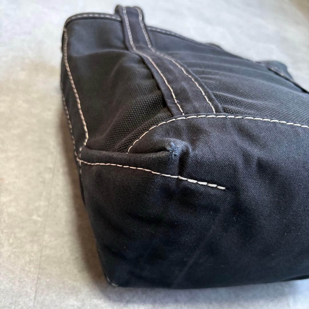 USA製 エルエルビーン トートバッグ スモール 白ステッチ ヴィンテージ 炭黒